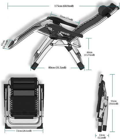 Fiutazge 2Pcs Sonnenliege Liegestuhl Klappbar mit Kissen und