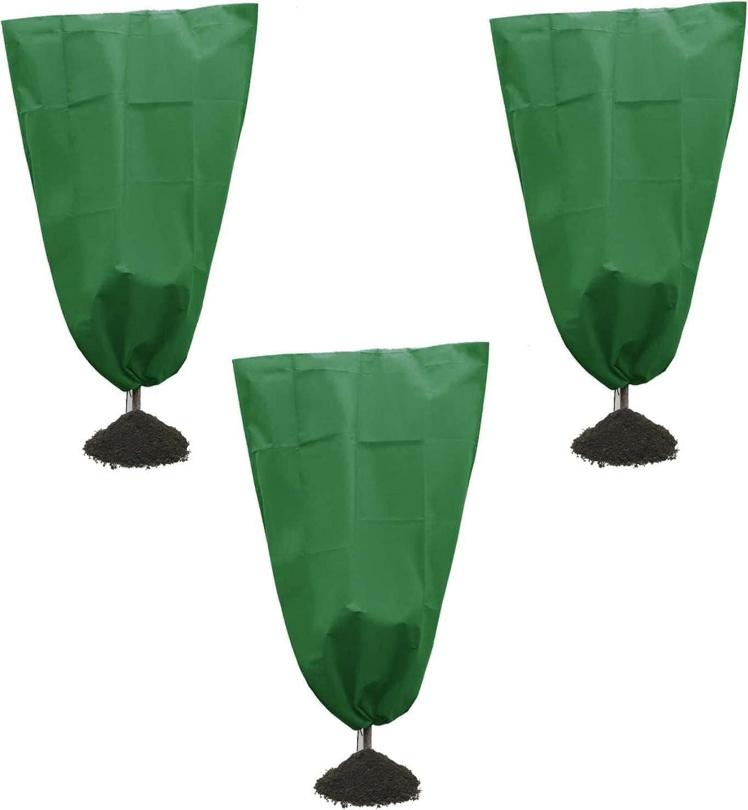 3er Set Grüne Frostschutzhüllen für Pflanzen 100x80cm