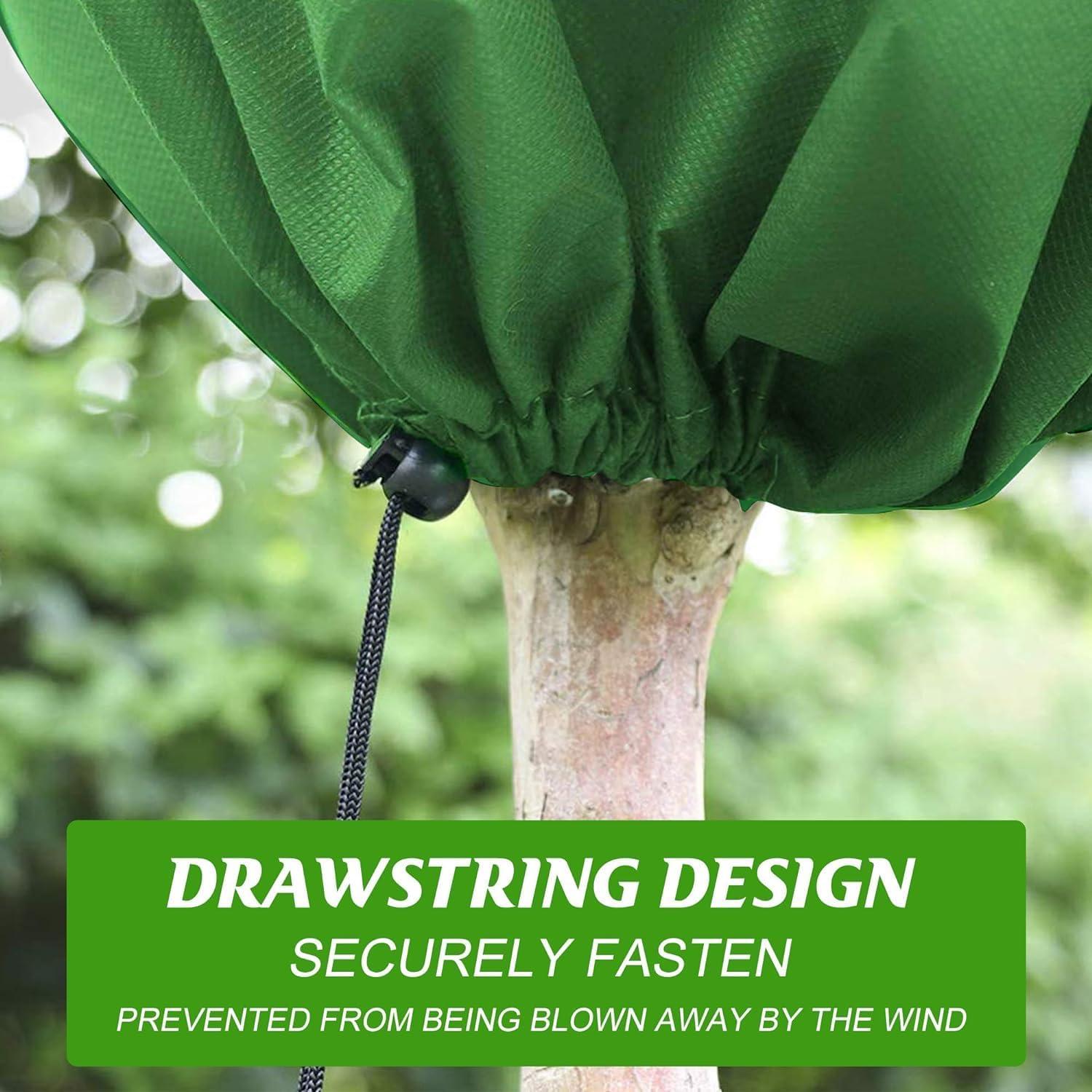 3er Set Winterschutz Pflanzen 100x80cm Grüner Frostschutz Kübelpflanzensack