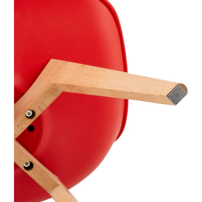 8 Esszimmerstühle Bugholz rot, skandinavisches Design