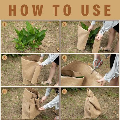 Purple Star Winterschutz Juteband für Pflanzen Frostschutz 6Mx40CM