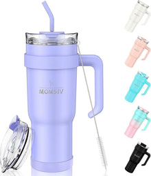 Thermobecher 40oz mit Stroh und Griff, Auslaufsicherer Isolierbecher