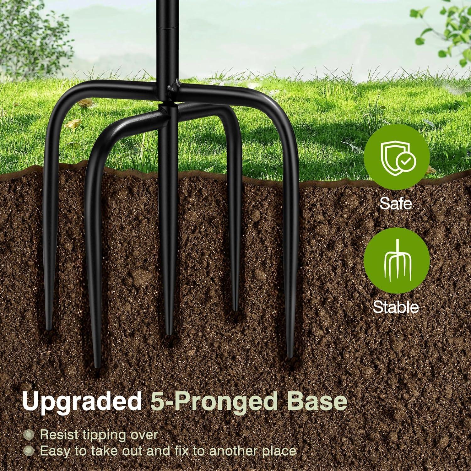 Vogeltränke Metall Antik Braun Garten 35In Wasserschale