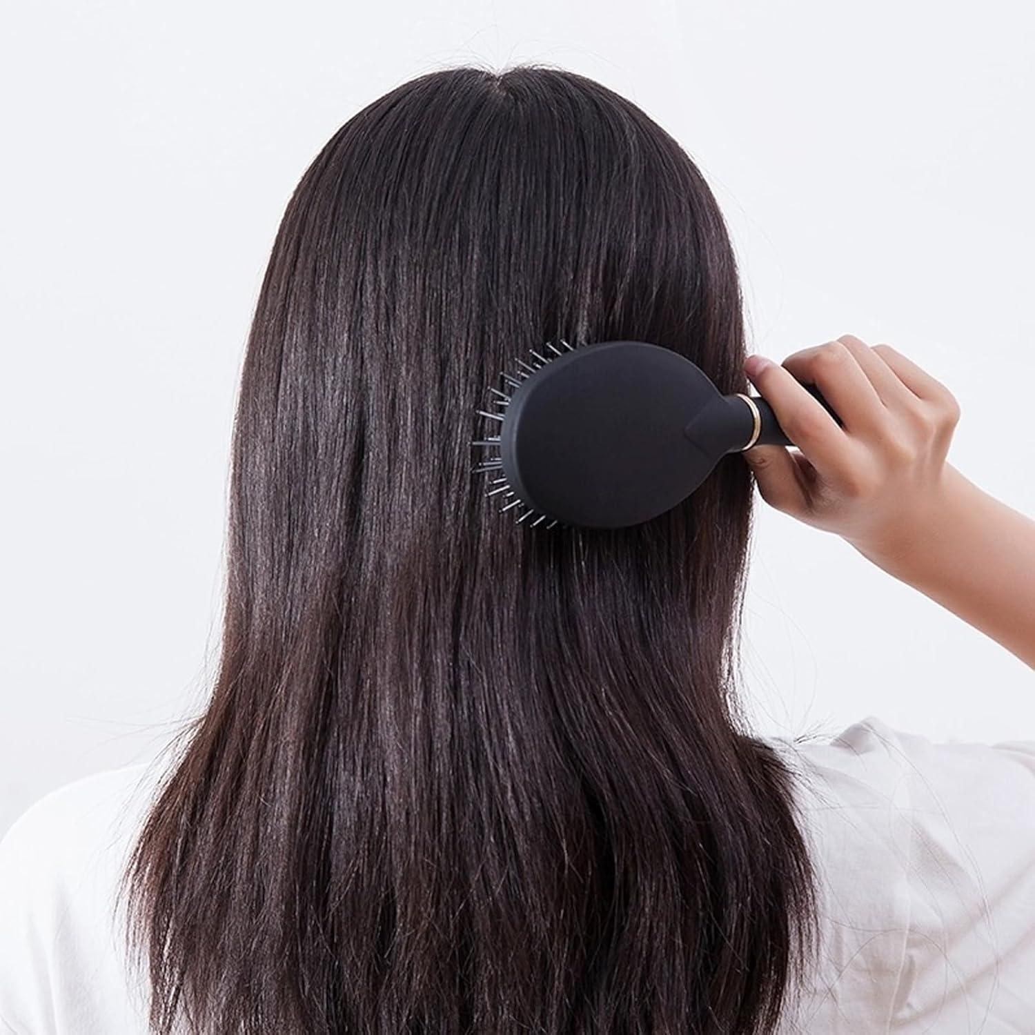 Haarbürsten-Set Massage Flexible Bürste Haare Schwarz