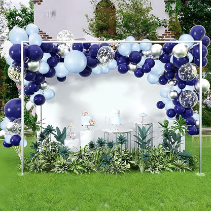 Ballon Girlande Blau Silber 120 Stück Deko Hochzeit Geburtstag