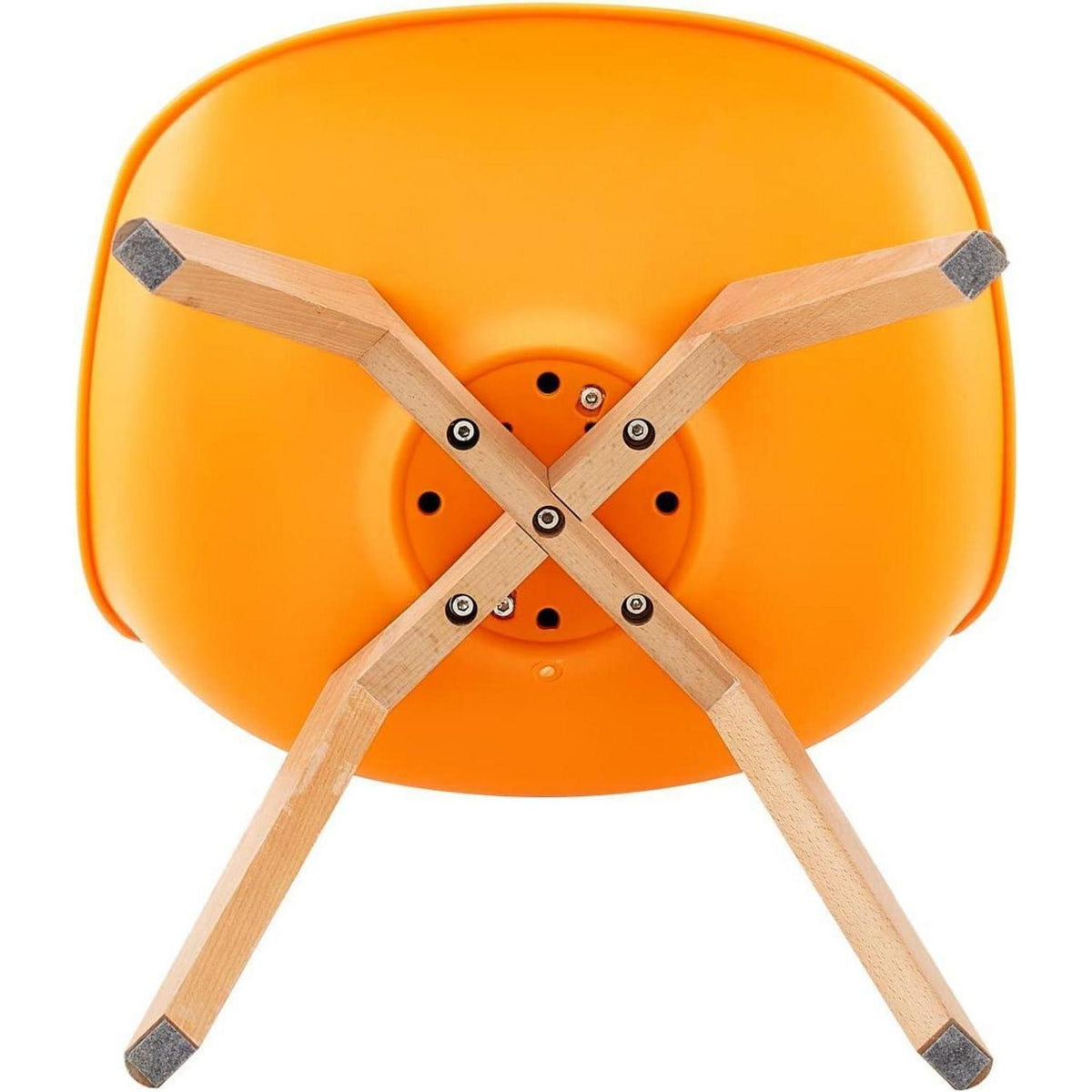 Esszimmerstühle Set 8 – Skandinavisch, Orange, Massivholz