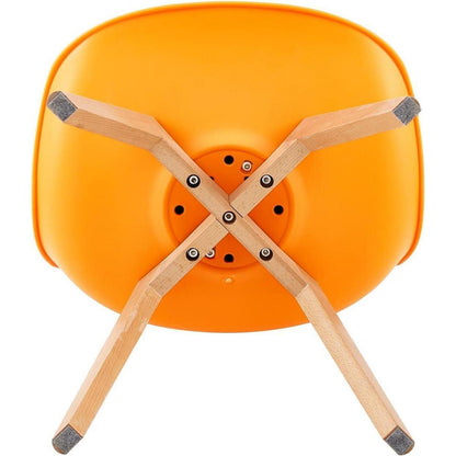 Esszimmerstühle Set 8 – Skandinavisch, Orange, Massivholz