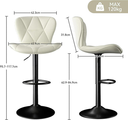 Barhocker 2er Set Höhenverstellbar mit