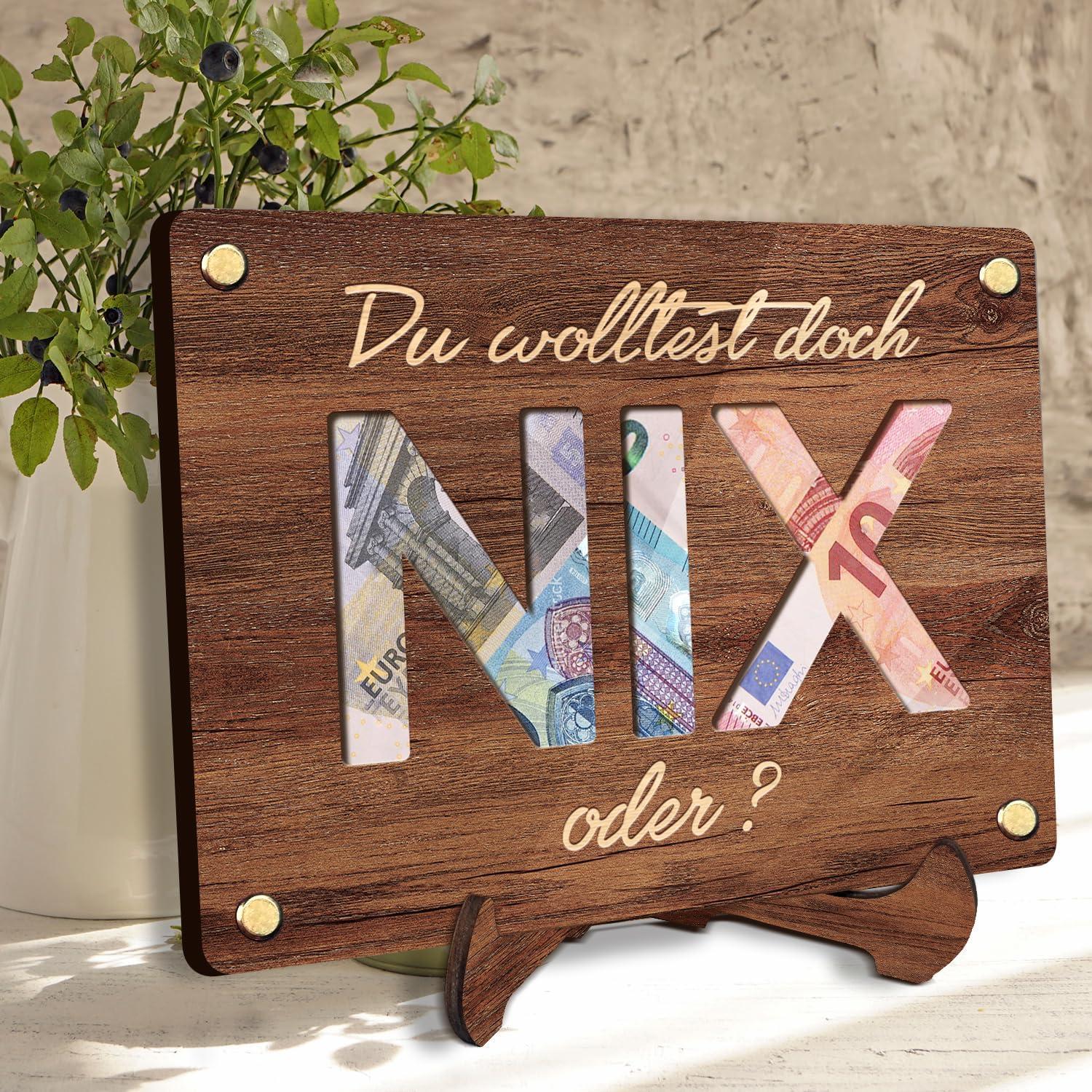 Holz Geld Geschenke Geburtstag Hochzeit Reise