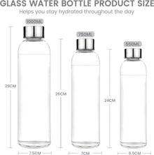 Bugucat Glasflasche 750ml - Trinkflasche aus Borosilikatglas