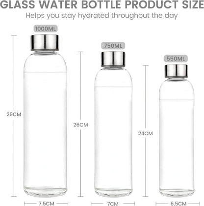 Bugucat Glasflasche 750ml - Trinkflasche aus Borosilikatglas