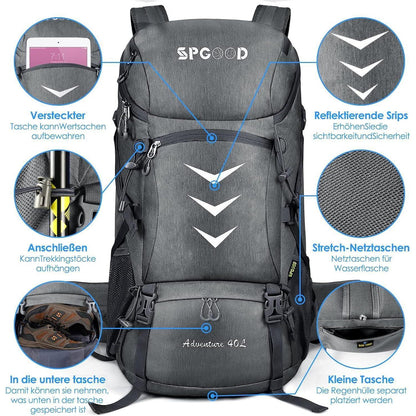 Wanderrucksack 40L/50L Herren Damen Trekkingrucksack