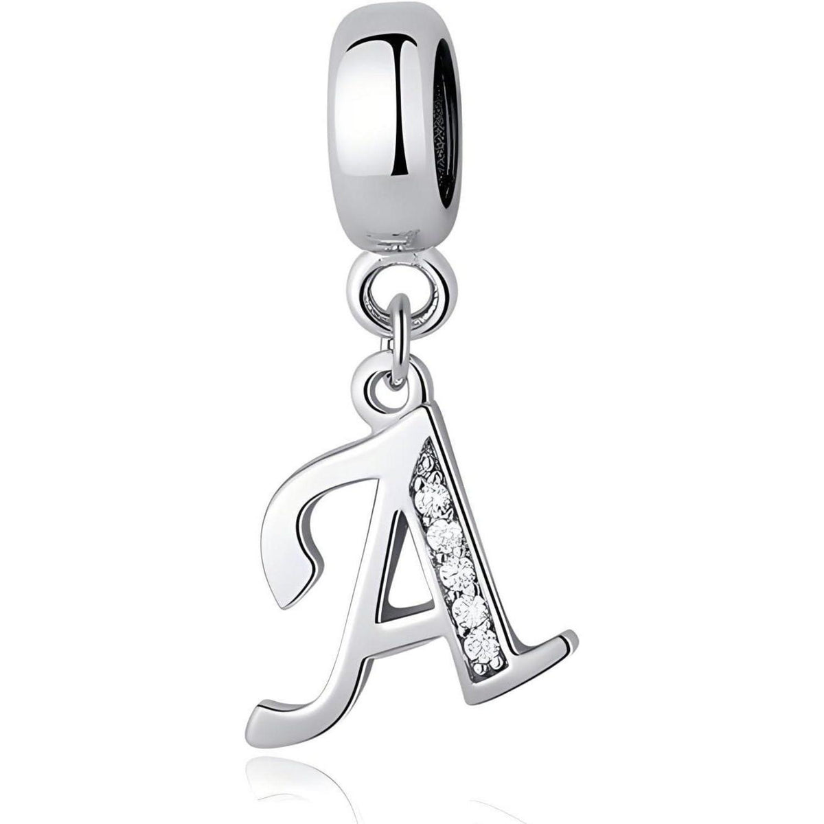 925 Sterling Silber Initial Charm Anhänger Buchstabe A-Z für Armbänder