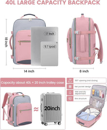 Handgepäck Rucksack 40L Damen Herren Wasserdicht Laptop 17