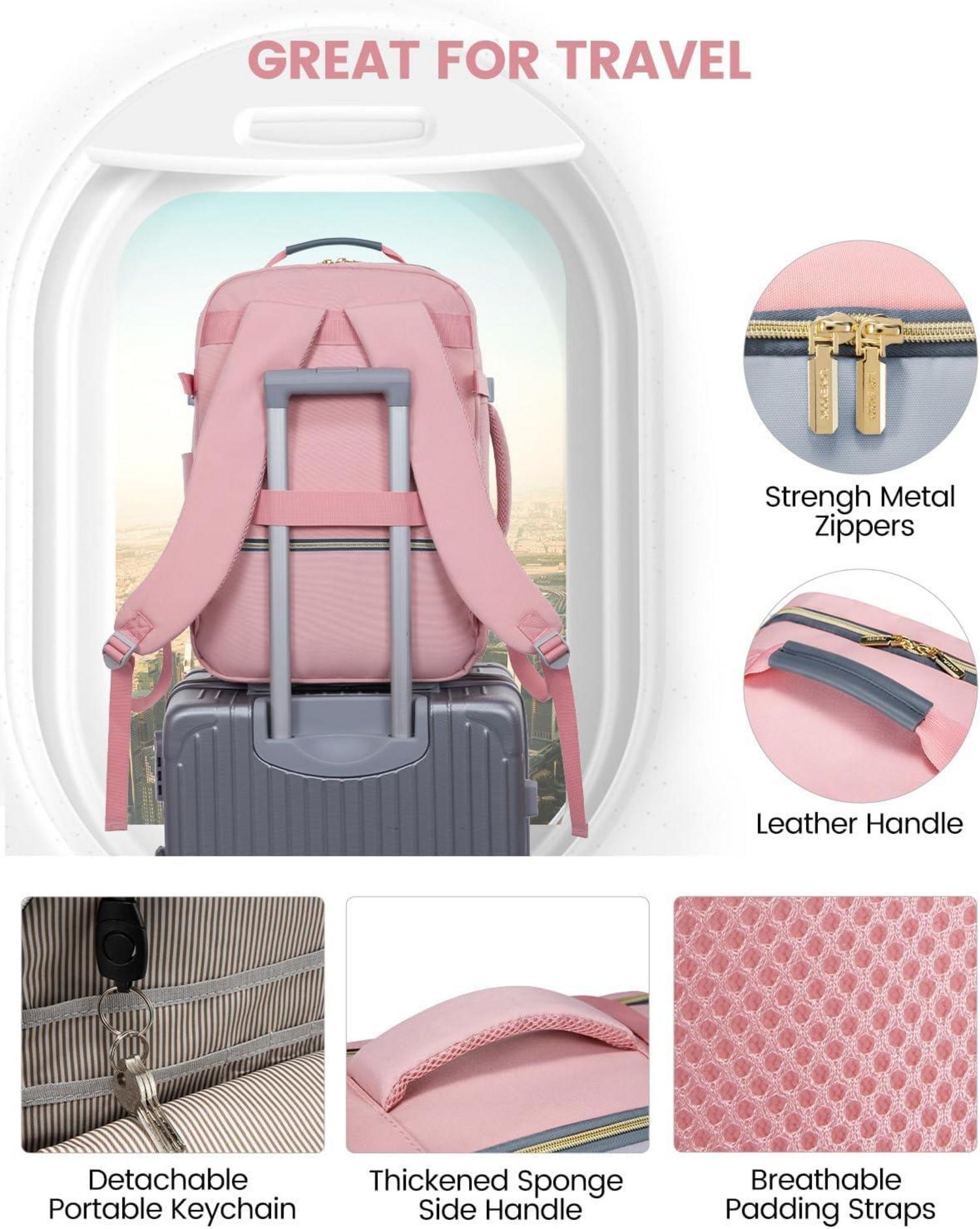 Handgepäck Rucksack 40L Laptopfach 17 Zoll Wasserdicht Herren Damen