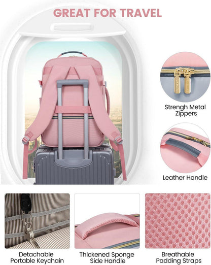 Handgepäck Rucksack 40L Laptopfach 17 Zoll Wasserdicht Herren Damen