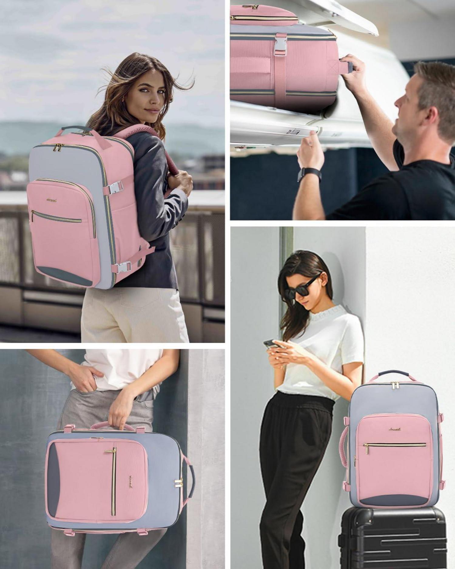 Handgepäck Rucksack Flugzeug 40L Damen Herren Wasserdicht Laptop 17