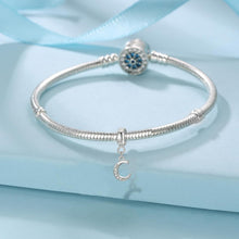 925 Sterling Silber Initial Charm Anhänger Buchstabe A-Z für Armband & Halskette