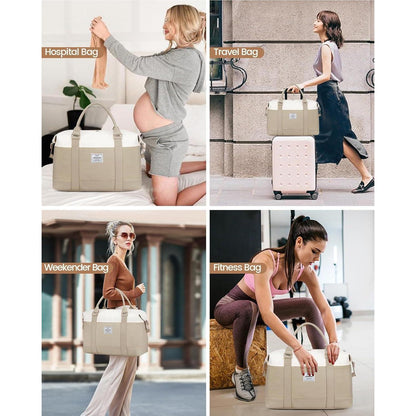 Reisetasche Damen Sporttasche Weekender mit Schuhfach 45L