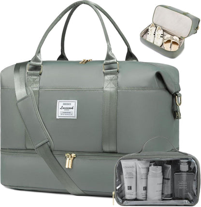 Reisetasche Damen Sporttasche mit Schuhfach Weekender Groß Handgepäck