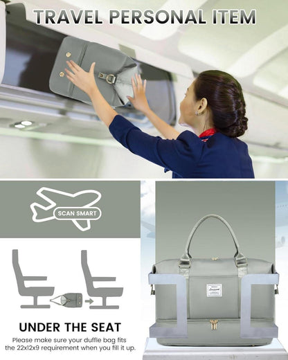 Reisetasche Damen Sporttasche mit Schuhfach Weekender Handgepäck Flugzeug Fitnesstasche