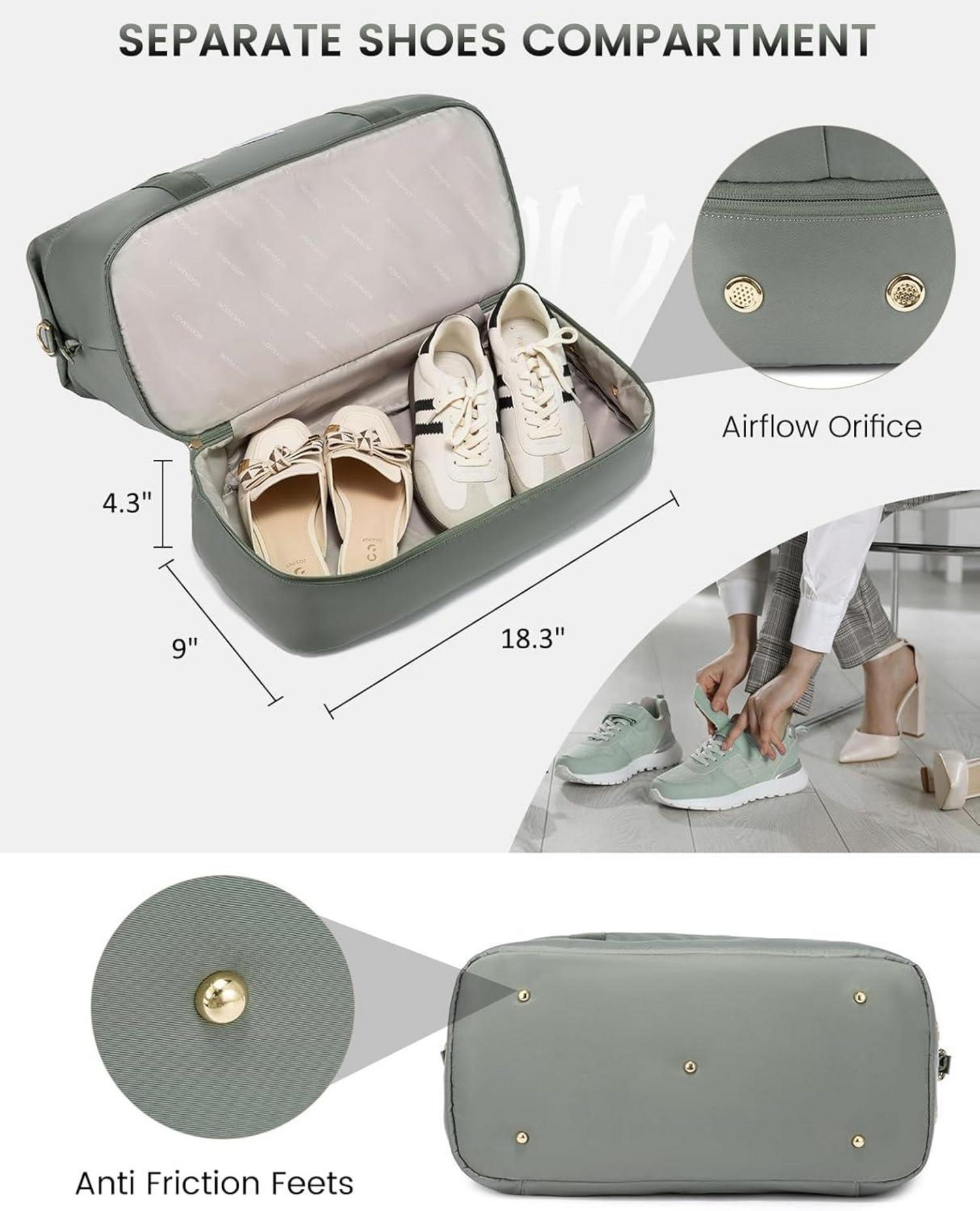 Große Reisetasche Damen Sporttasche Schuhfach Weekender Handgepäck Travel Bag