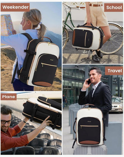 Handgepäck Rucksack 50L Damen Herren Wasserdicht Laptop 17 Zoll Travel