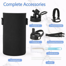 Livole 40oz Edelstahl Trinkflasche mit Strohhalm und