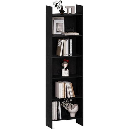 Bücherregal 6 Fächern Schwarz – Standregal für Wohnzimmer & Büro