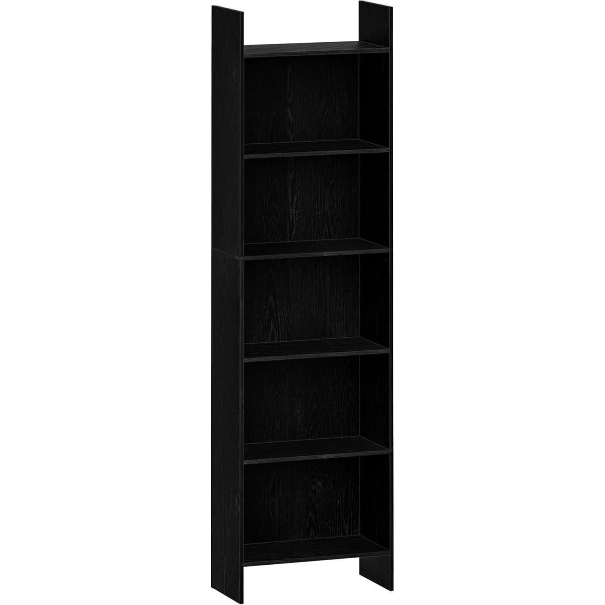 Bücherregal 6 Fächern Schwarz – Standregal für Wohnzimmer & Büro