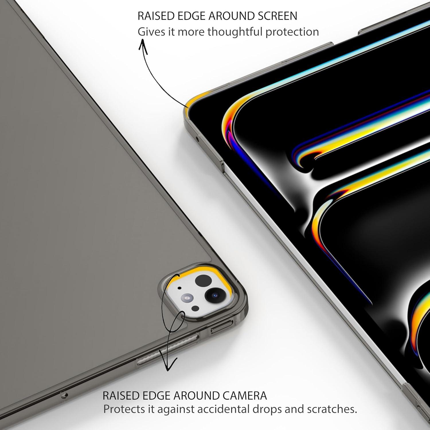EasyAcc iPad Pro 13 M4 Hülle, Ultra Dünn Matt Schwarz