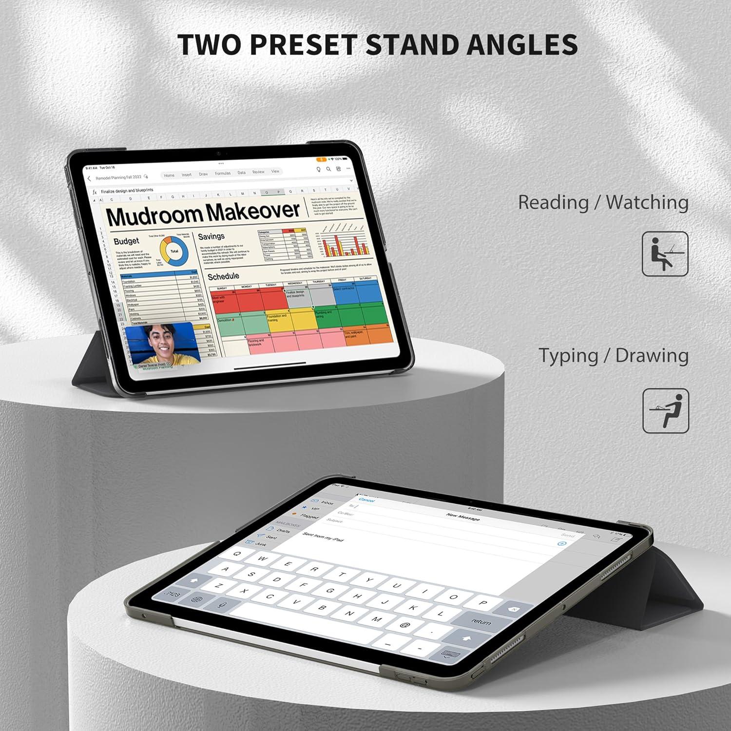 EasyAcc iPad Pro 13 M4 Hülle 2024 Schwarz transluzent dünn