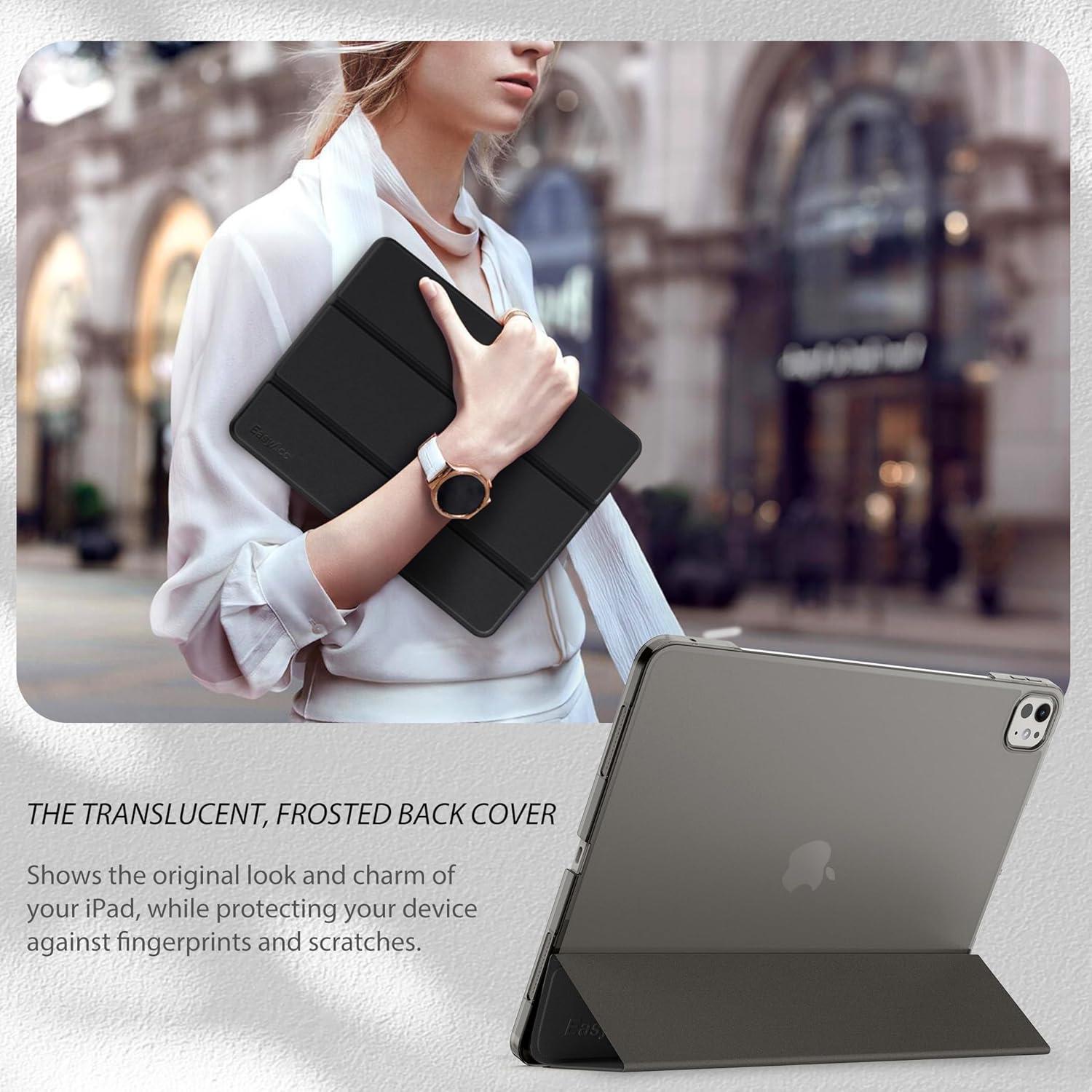 EasyAcc iPad Pro 13 M4 Hülle 2024 Schwarz transluzent dünn