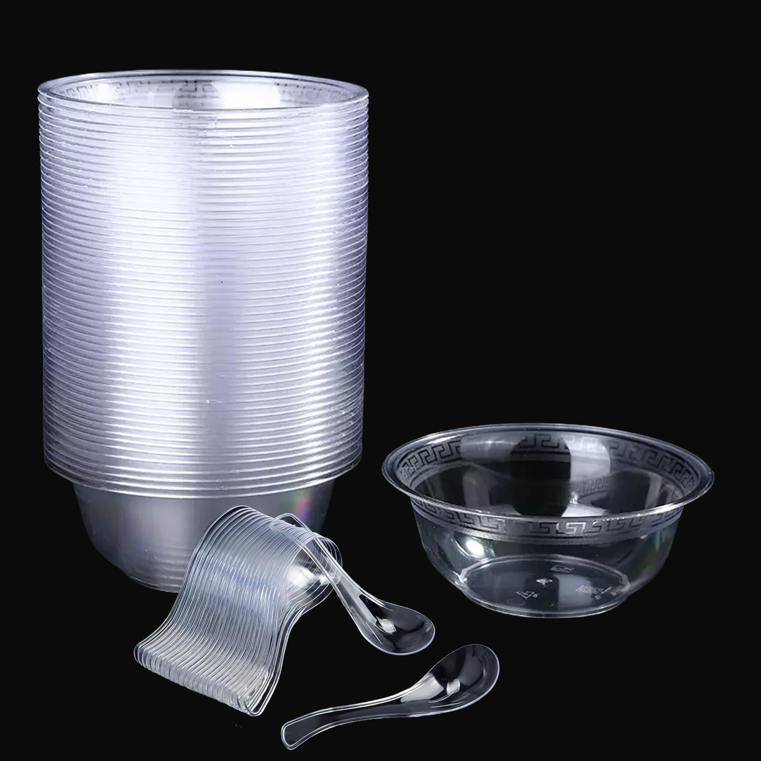 Dessertgläser Plastik 80 Stück 210ML Dessertbecher Hartplastik