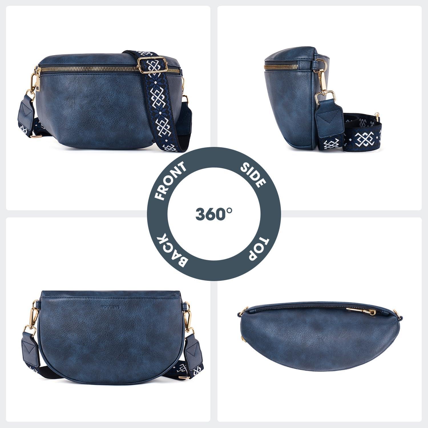 Kleine Damen Umhängetasche RFID Blockierung Crossbody Bag Veganes