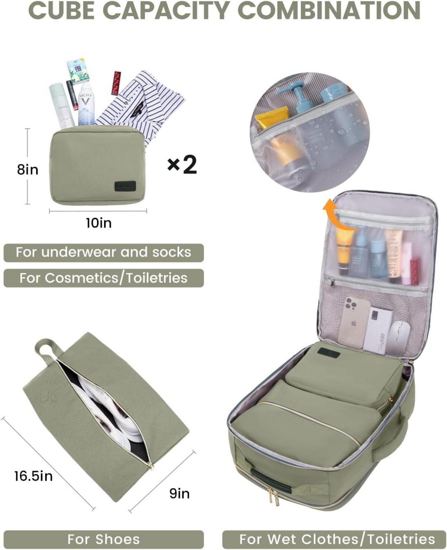 Handgepäck Rucksack 40L Laptopflugzeug Damen Herren Wasserdicht 17