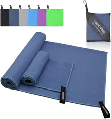 Mikrofaser Handtuch Set 160x80cm + 80x40cm Schnelltrocknend Strand