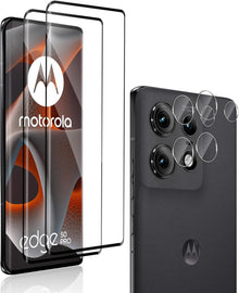 Panzerglas Schutzfolie für Motorola Moto Edge 50 Pro, (2+2) Display