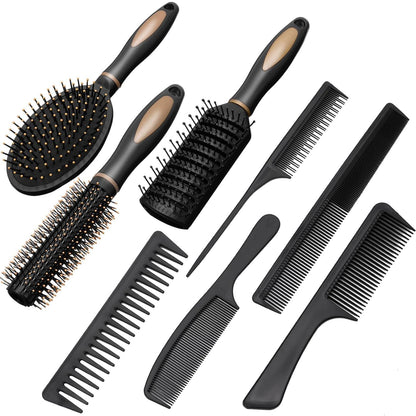 8er Set Haarbürsten: Massage Kämme, antistatisch, verschiedene Stile