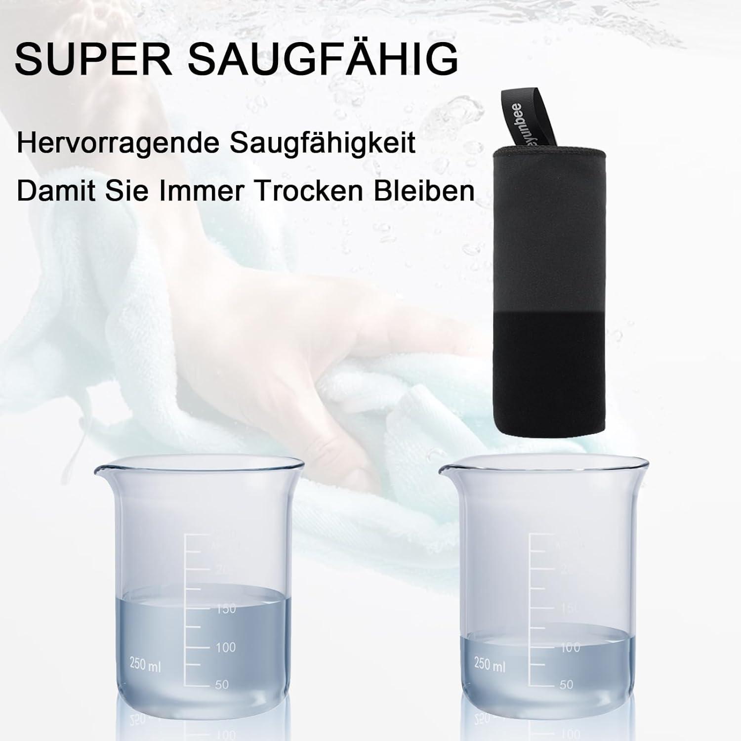 Mikrofaser Handtuch Set Badetuch Sporthandtuch 160 x 80 cm + 80 x 40 cm