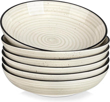 Moderne vancasso Bonbon Suppenteller 6er Set, Steingut groß 1500ml
