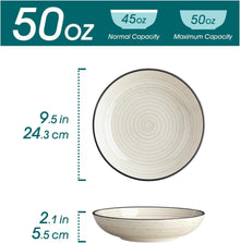 vancasso Bonbon Suppenteller Set 6-teilig Steingut 1500ml