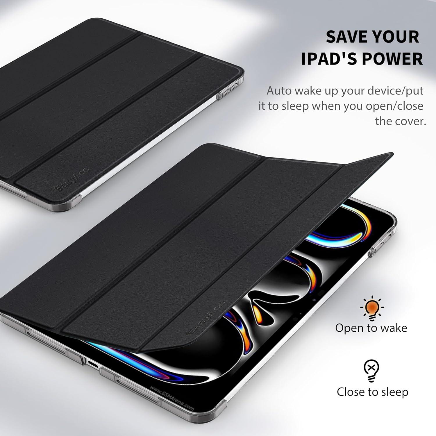 Hülle für iPad Pro 11 Zoll 2024 Ultra Dünn Schwarz
