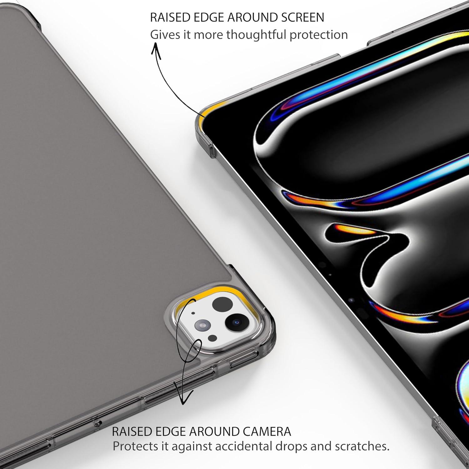 EasyAcc iPad Pro 11 Zoll (2024) M4 Hülle Schwarz Ultra Dünn Matt Schutzhülle