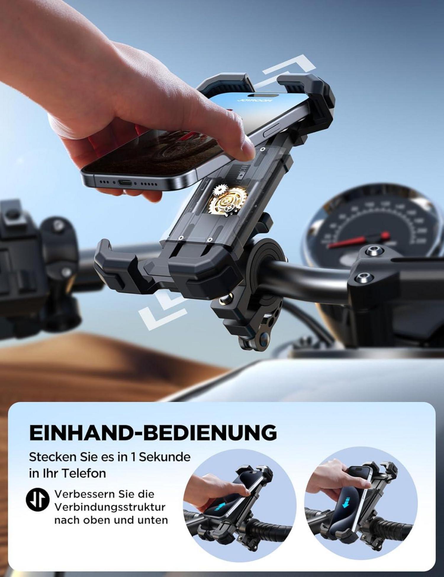 Handyhalterung Fahrrad Lenker für 4.7''-7.0'' Handys Schwarz