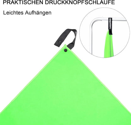 2er Set Mikrofaser Handtuch - Groß & Klein, Schnelltrocknend & Kompakt