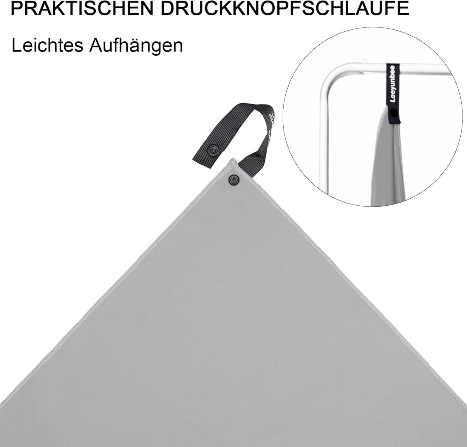 Mikrofaser Handtuch Set Groß + Klein, Schnelltrocknend, Kompakt