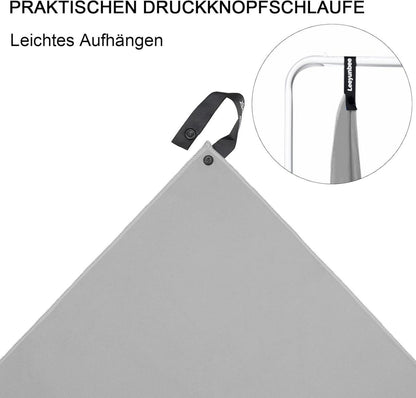 Mikrofaser Handtuch Set Groß + Klein, Schnelltrocknend, Kompakt