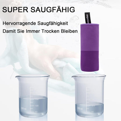 Leeyunbee Mikrofaser Handtuch 2er Set Schnelltrocknend 160x80cm + 80x40cm