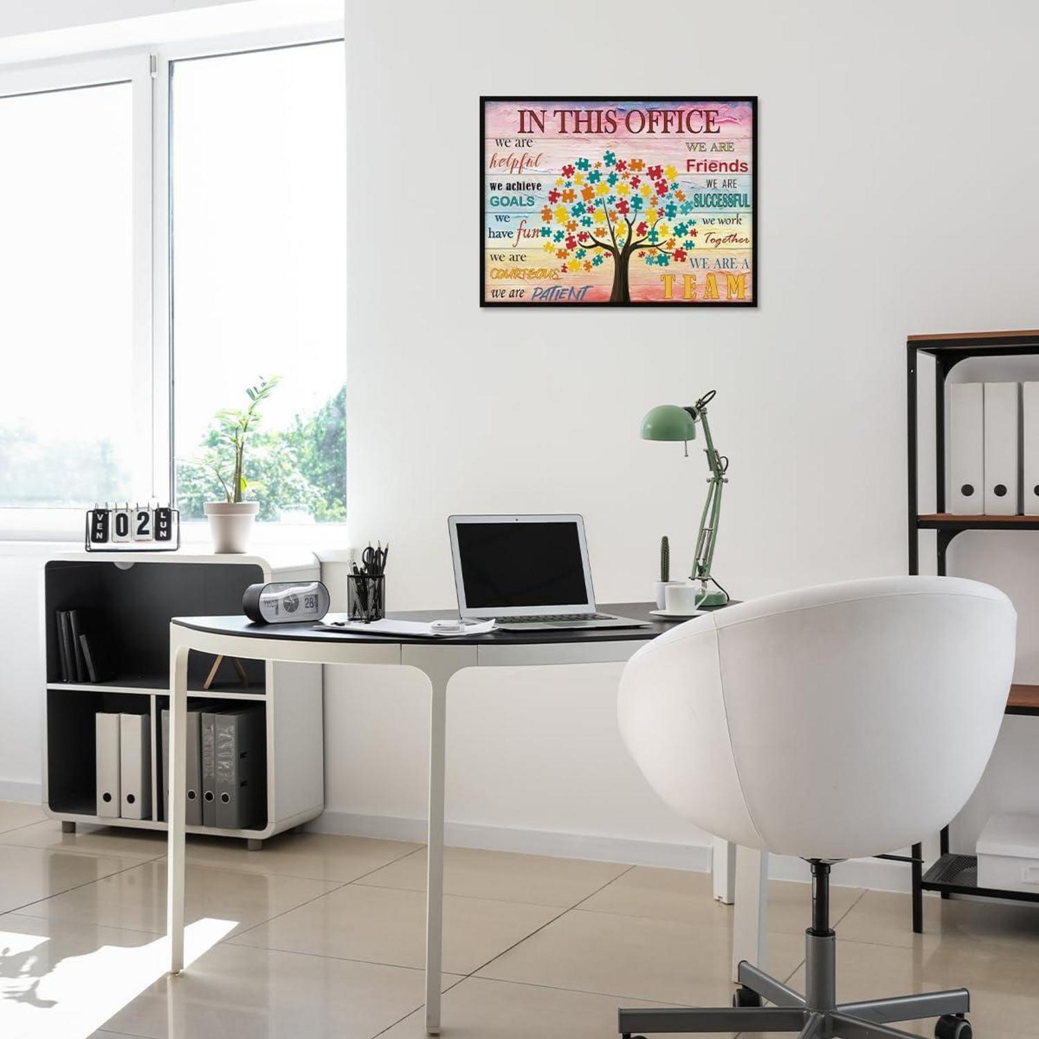 Motivationsposter Leinwand Puzzlebaum 30x40 cm Office Lustige Quotes